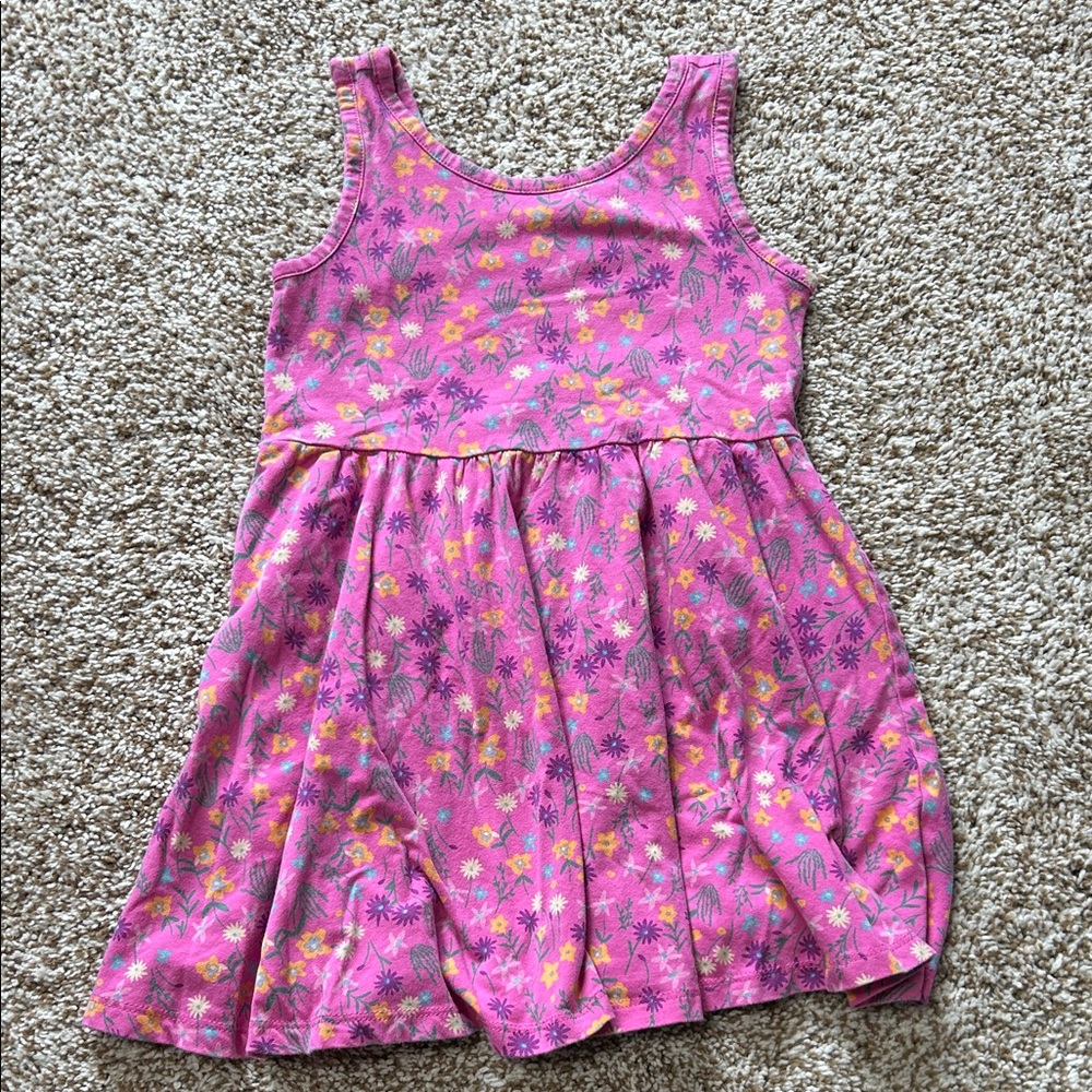 Tea Collection Pink Floral Kids Dress